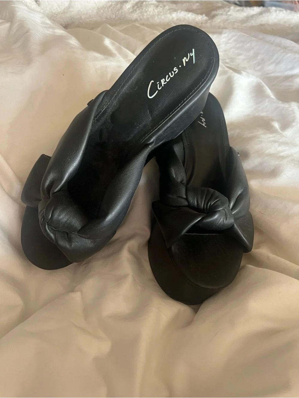 Circus NY Black Knot Platform Slide Sandals - Women